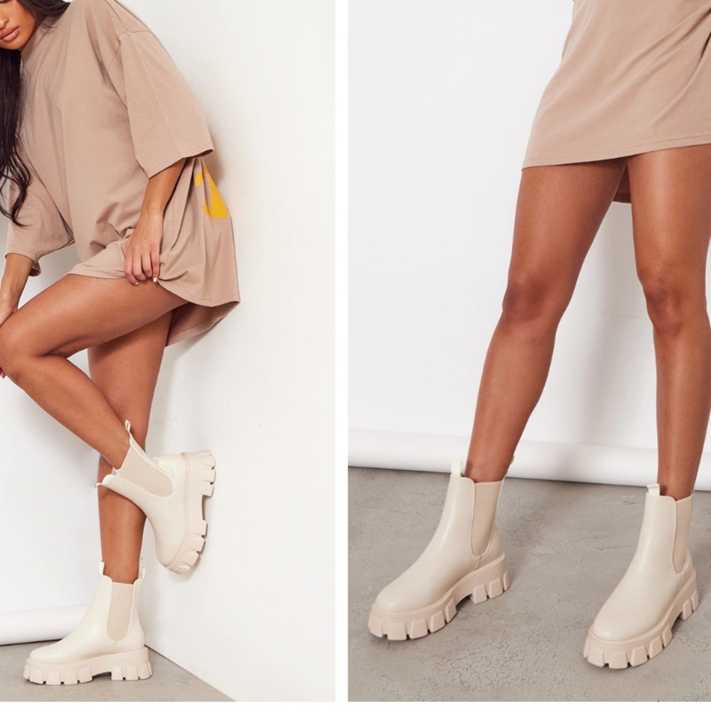 Pretty little thing lug sole boot